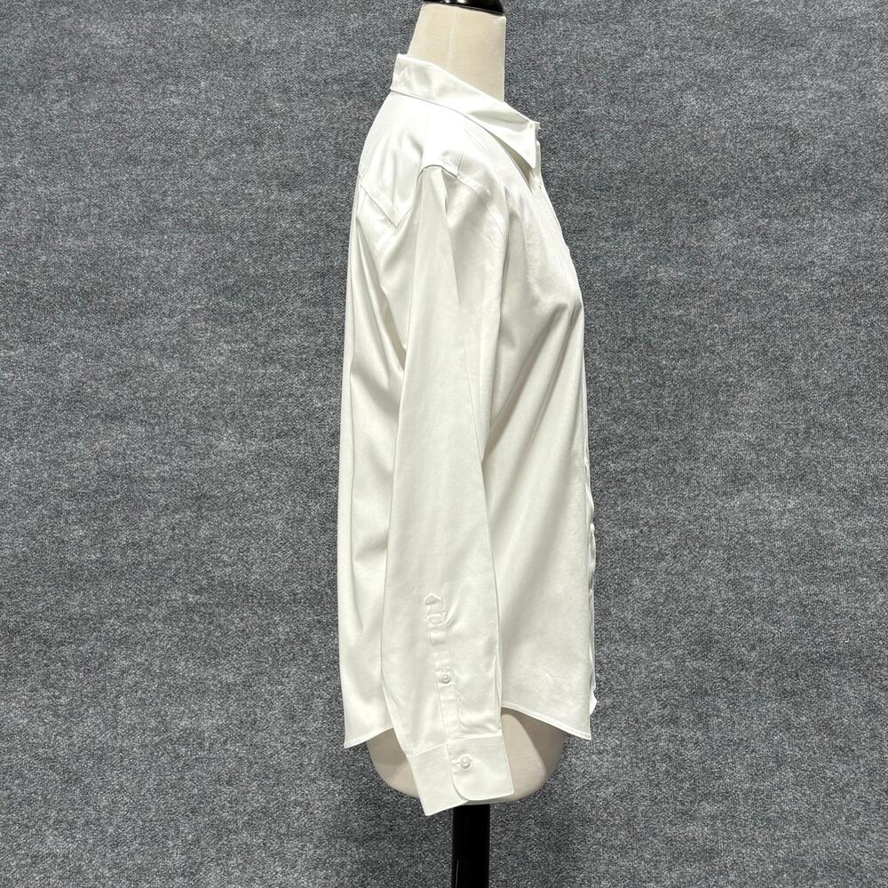 Brooks Brothers Shirt Womens 10 White Non Iron Stretch Classic Fit Button Front - Picture 3 of 14